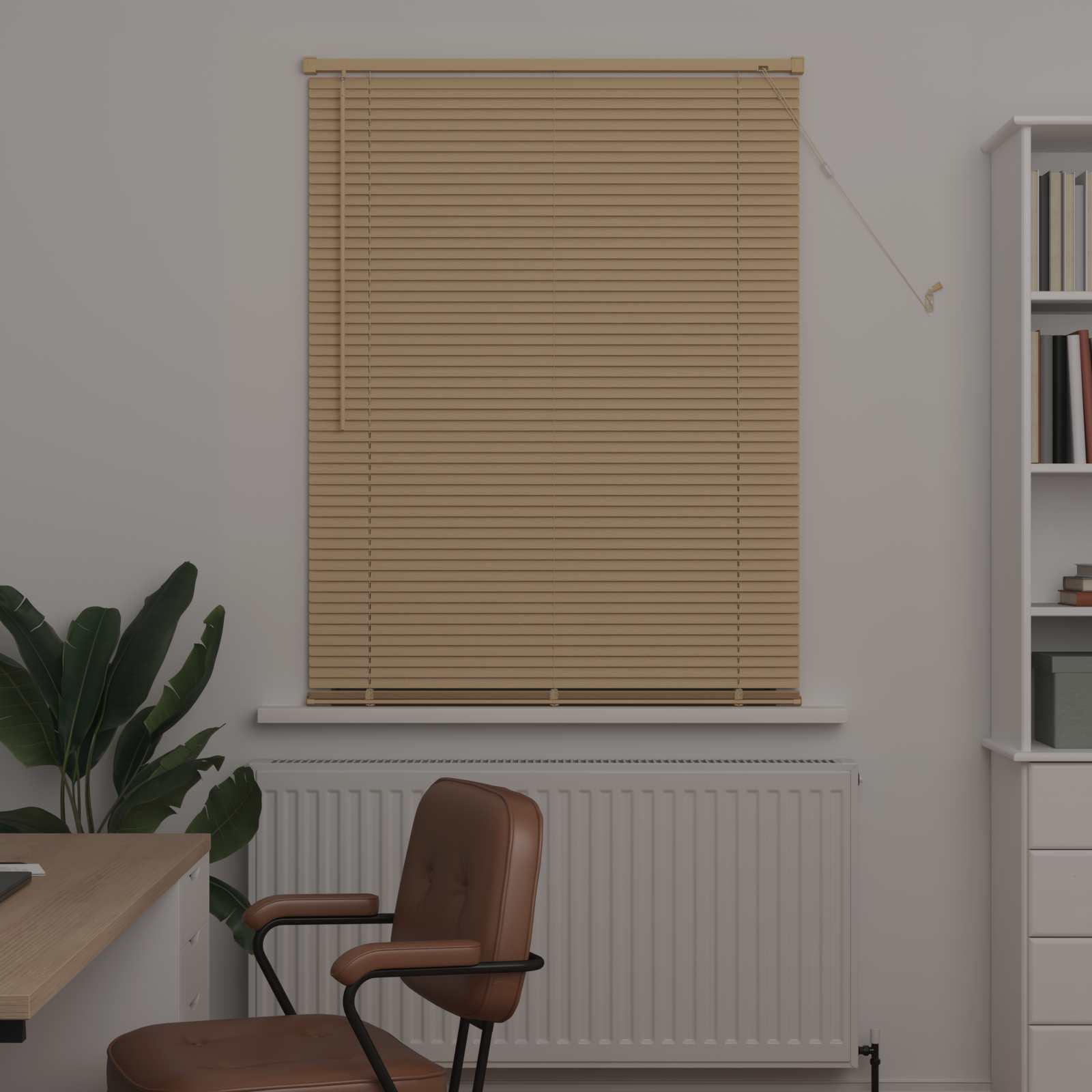 Venetiaanse jaloezie Lichtbruin met Patroon 150 x 70 cm 25 mm
