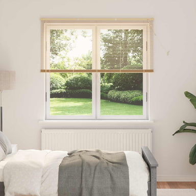 Venetiaanse jaloezie Lichtbruin met Patroon 150 x 160 cm 25 mm