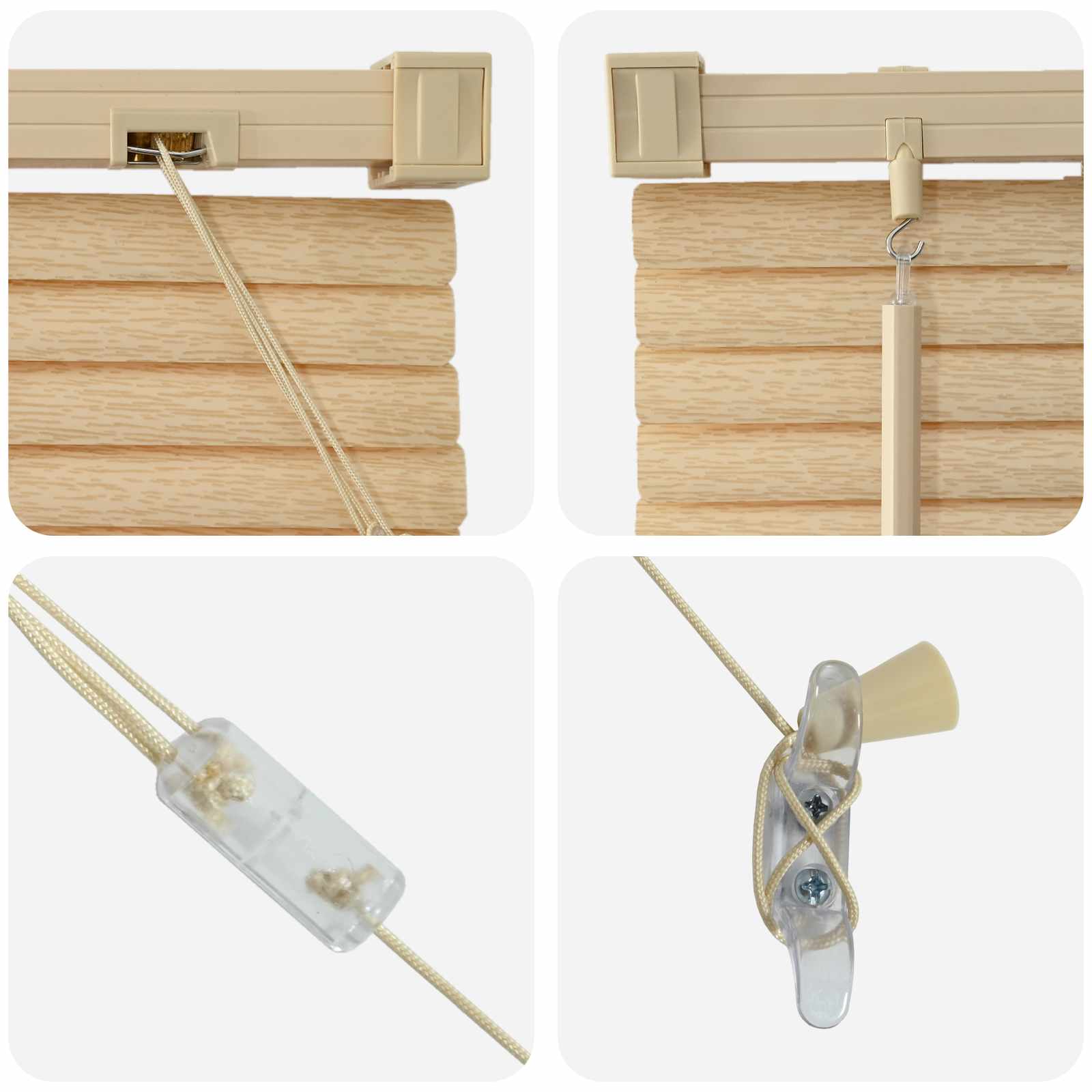 Venetiaanse jaloezie Lichtbruin met Patroon 213 x 110 cm 25 mm