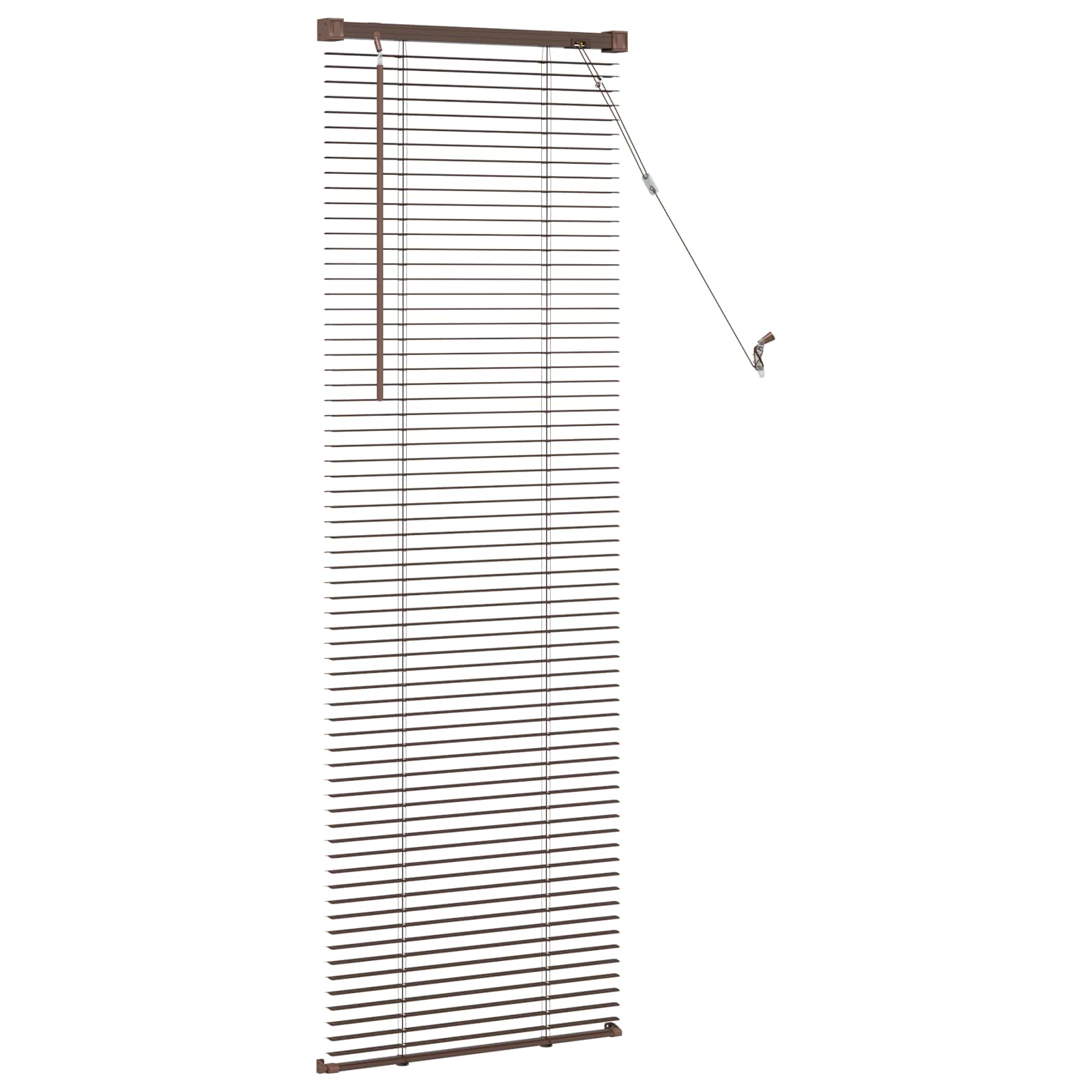 Venetiaanse jaloezie Donkerbruin met Patroon 150 x 50 cm 25 mm