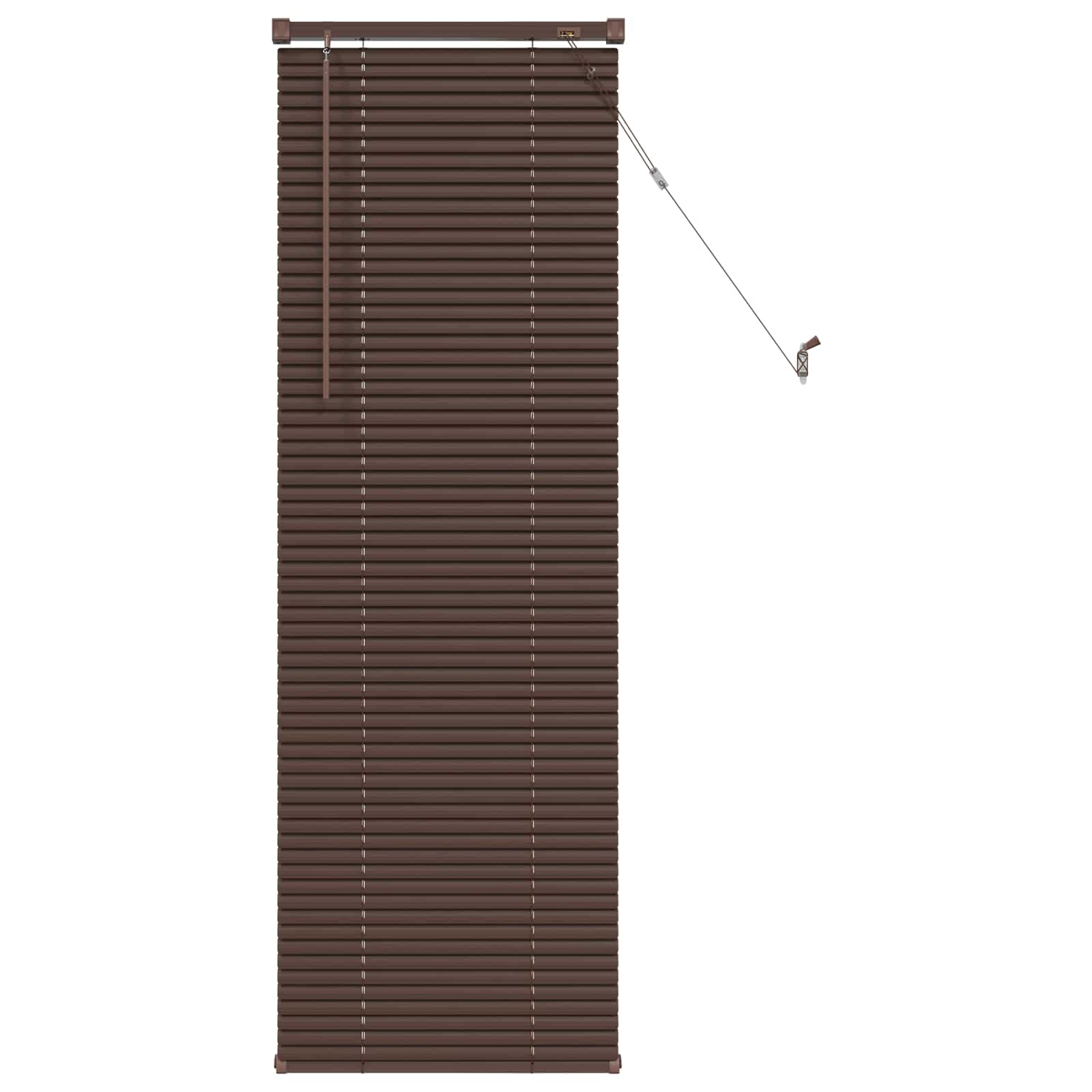 Venetiaanse jaloezie Donkerbruin met Patroon 150 x 50 cm 25 mm