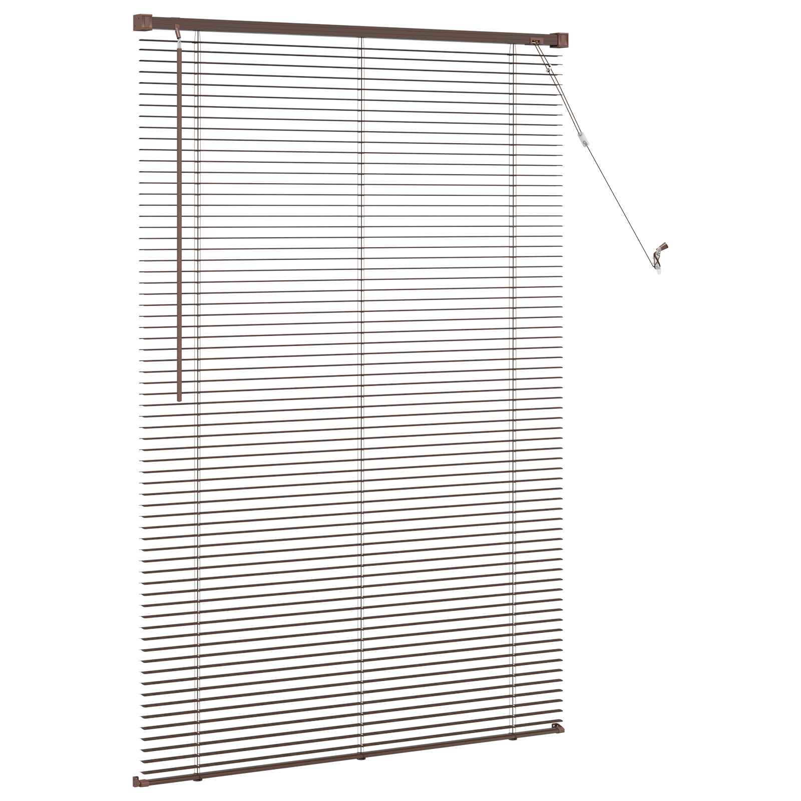 Venetiaanse jaloezie Donkerbruin met Patroon 150 x 90 cm 25 mm
