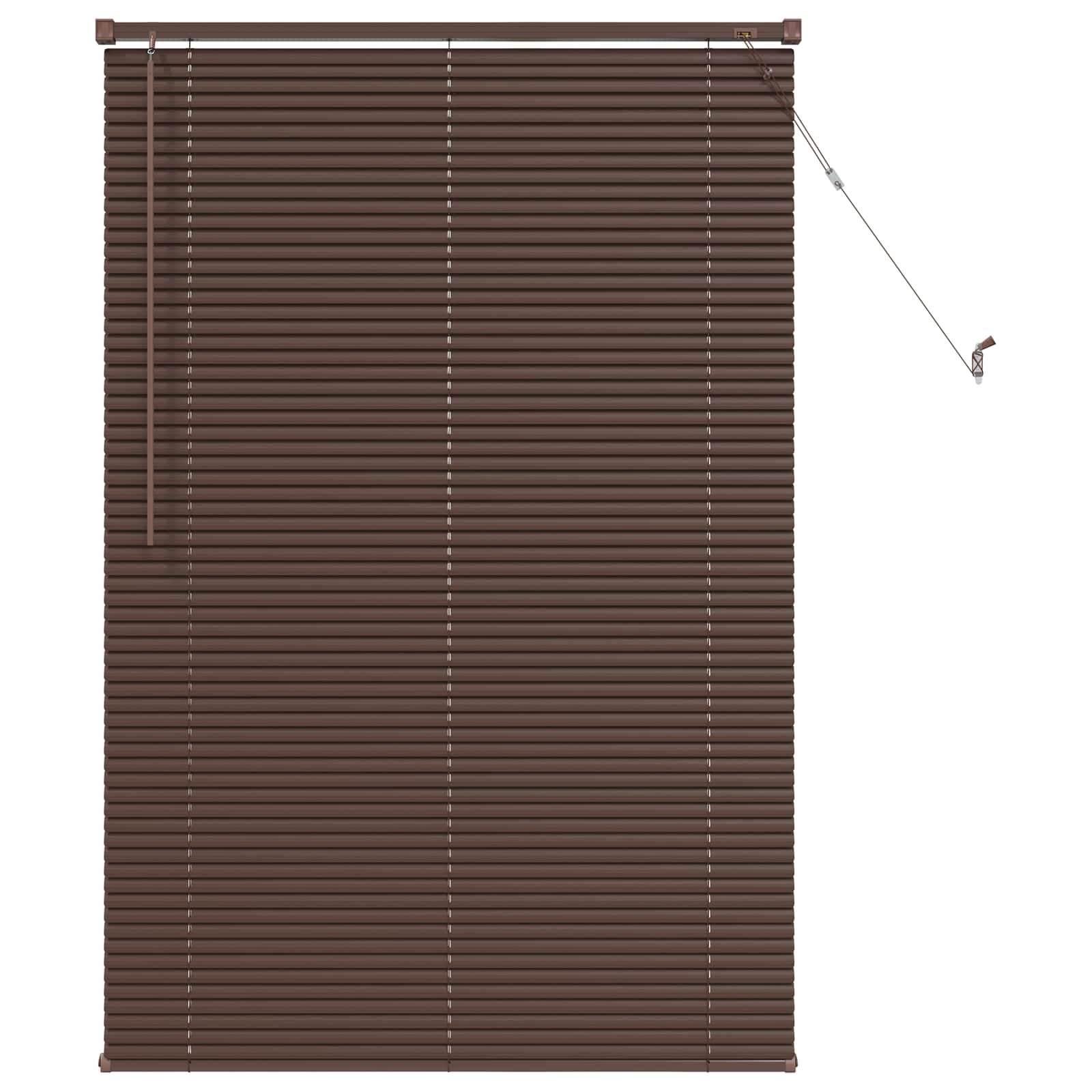 Venetiaanse jaloezie Donkerbruin met Patroon 150 x 90 cm 25 mm