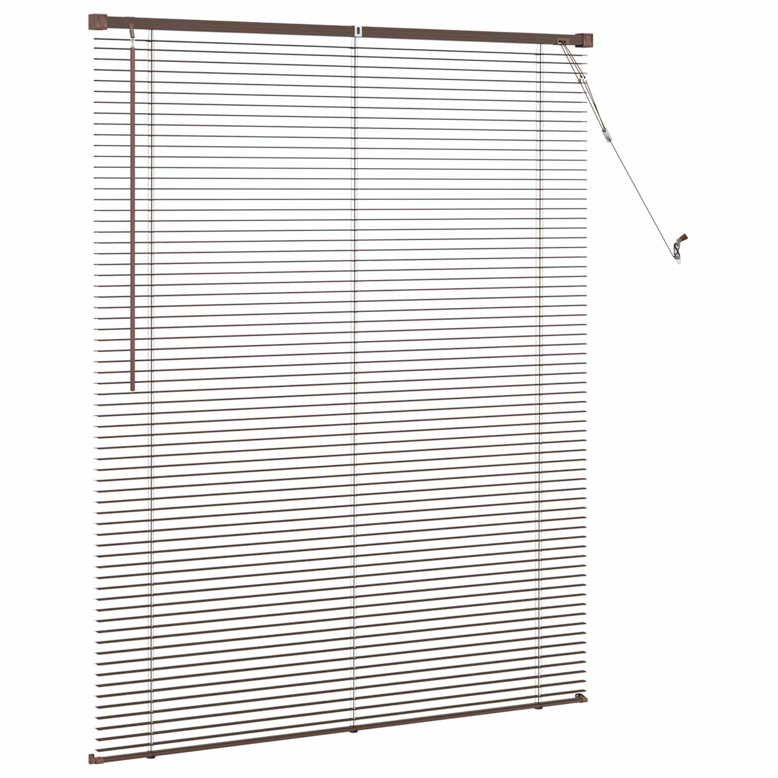 Venetiaanse jaloezie Donkerbruin met Patroon 150 x 120 cm 25 mm