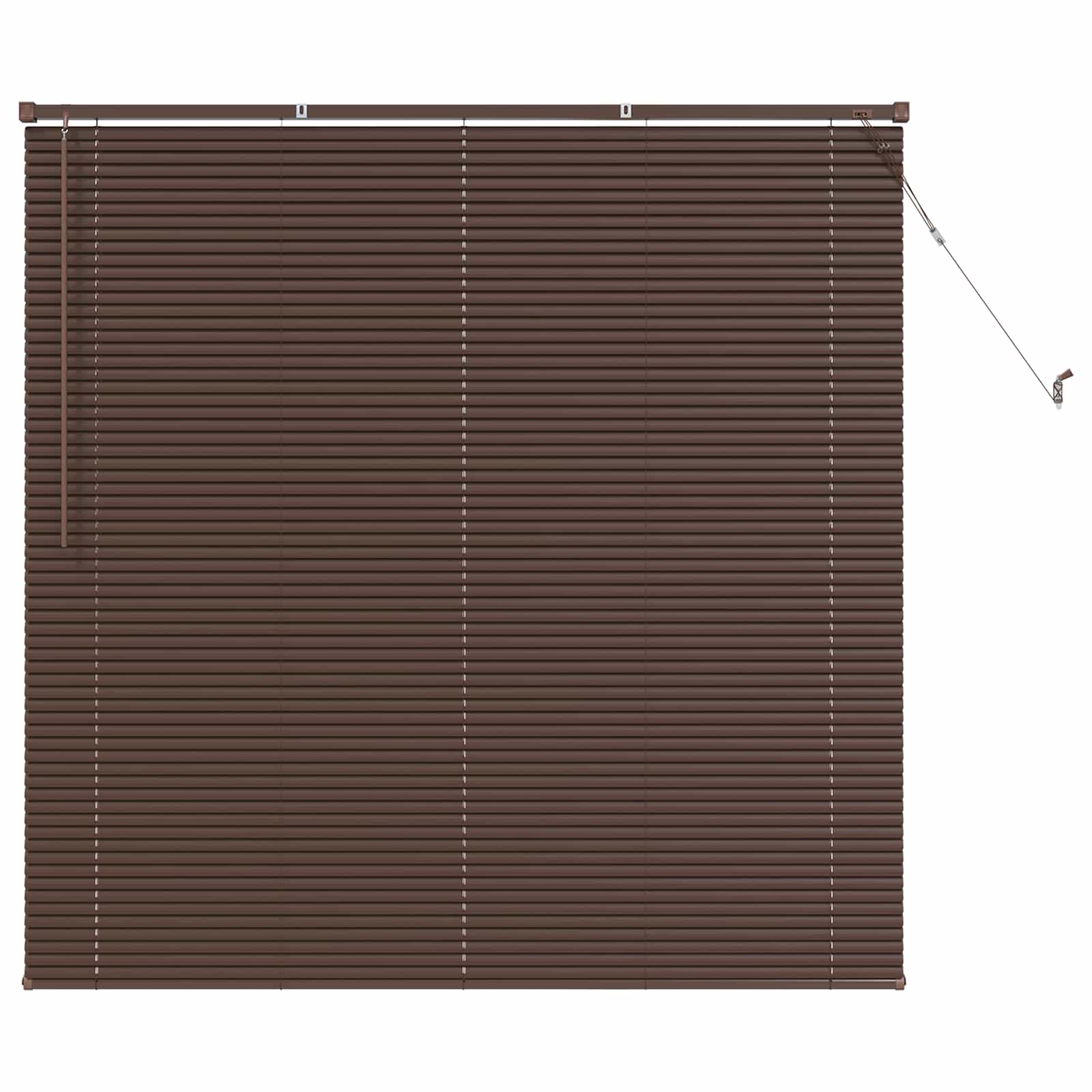 Venetiaanse jaloezie Donkerbruin met Patroon 150 x 130 cm 25 mm