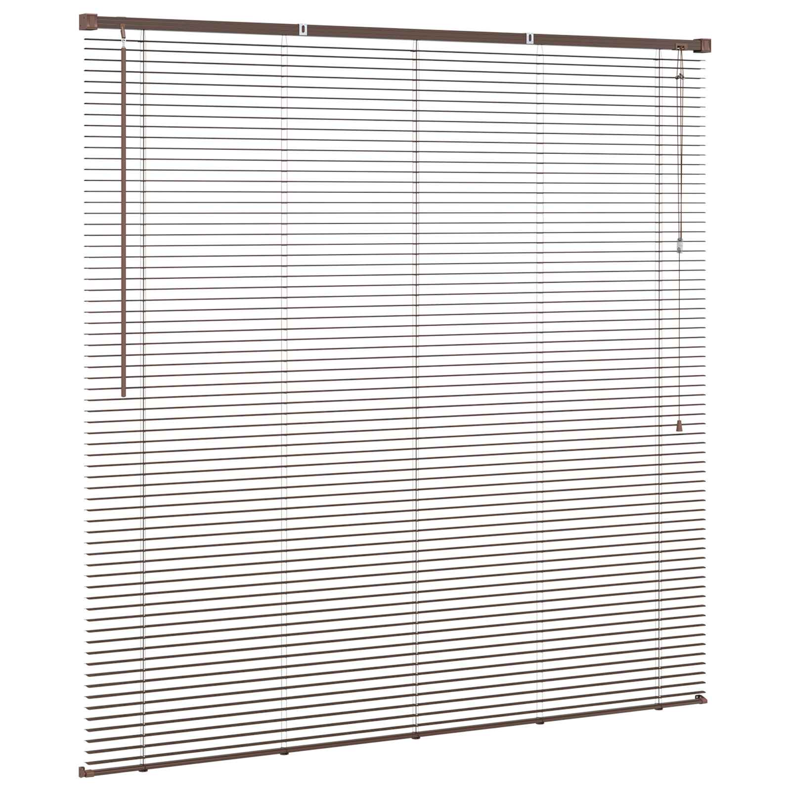 Venetiaanse jaloezie Donkerbruin met Patroon 150 x 150 cm 25 mm