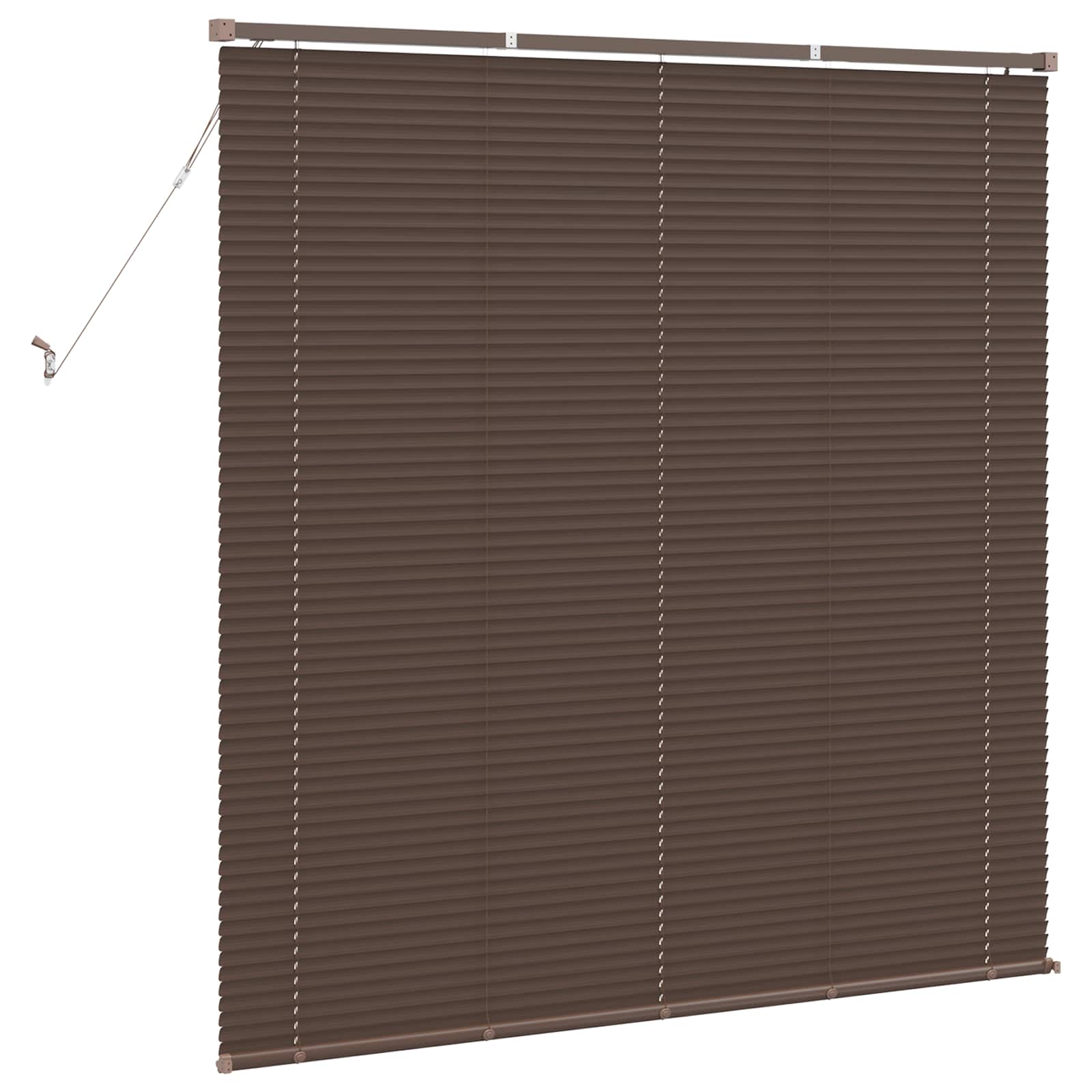 Venetiaanse jaloezie Donkerbruin met Patroon 150 x 150 cm 25 mm