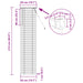 Venetiaanse jaloezie Donkerbruin met Patroon 213 x 50 cm 25 mm