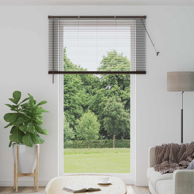 Venetiaanse jaloezie Donkerbruin met Patroon 213 x 130 cm 25 mm