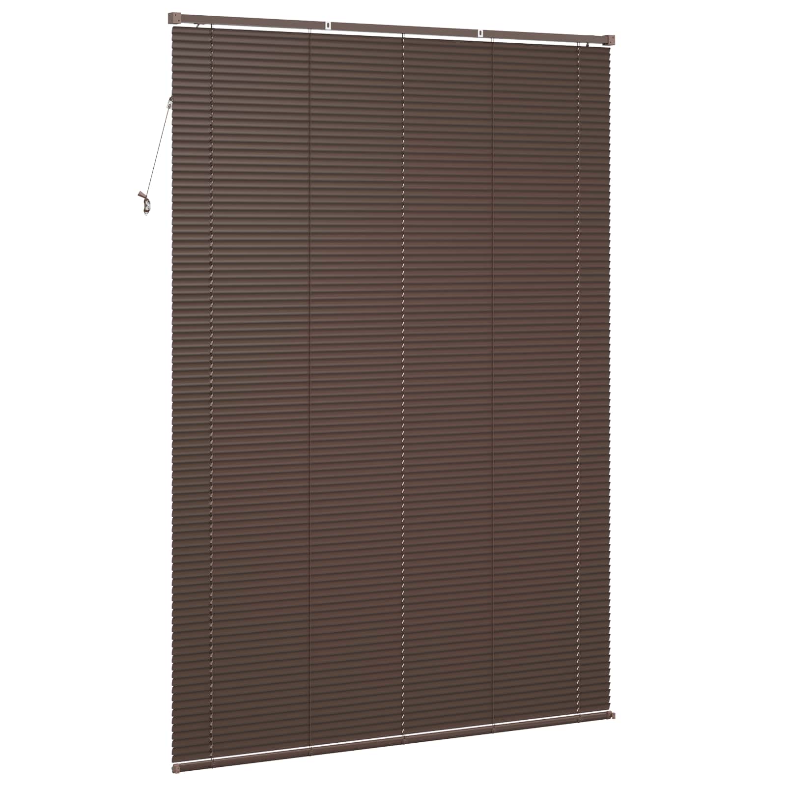 Venetiaanse jaloezie Donkerbruin met Patroon 213 x 150 cm 25 mm