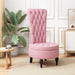 HoogRugStoel Roze 56,5 x 70 x 110 cm Fluweel