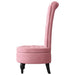 HoogRugStoel Roze 56,5 x 70 x 110 cm Fluweel