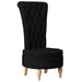 Slipper Stoel Zwart 56,5 x 70 x 110 cm Stof