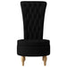 Slipper Stoel Zwart 56,5 x 70 x 110 cm Stof