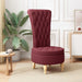 Slipper Stoel Wijnrood 56,5 x 70 x 110 cm Stof
