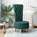 Slipper Stoel Donkergroen 56,5 x 70 x 110 cm Stof