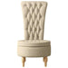 Slipper Stoel Crème 56,5 x 70 x 110 cm Stof