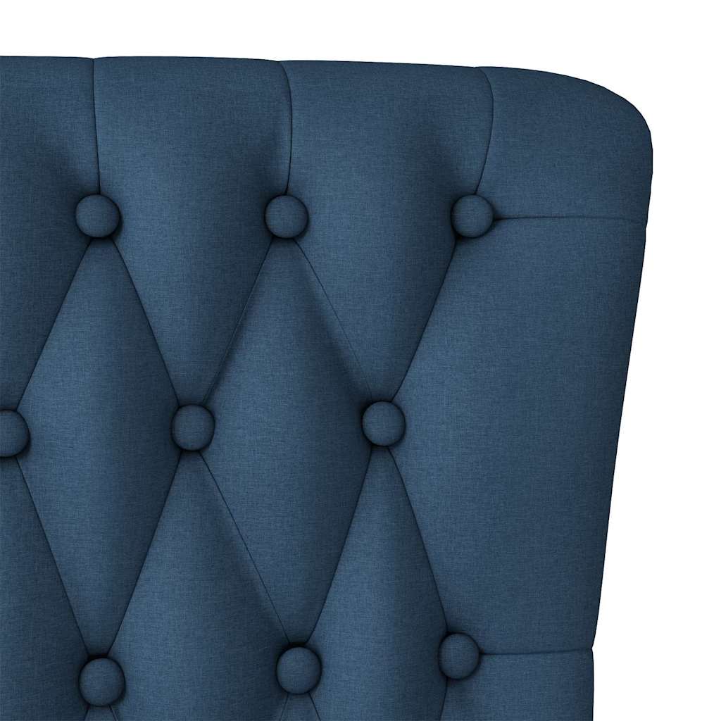 Slipper Stoel Blauw 56,5 x 70 x 110 cm Stof