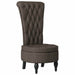 Slipper Stoel Donkergrijs 56,5 x 70 x 110 cm Nep Suede Leer