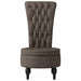 Slipper Stoel Donkergrijs 56,5 x 70 x 110 cm Nep Suede Leer