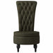 Slipper Stoel Legergroen 56,5 x 70 x 110 cm Nep Suede Leer