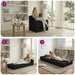 Vouwbare Bankbed Zwart 200 x 70 x 15 cm Stof