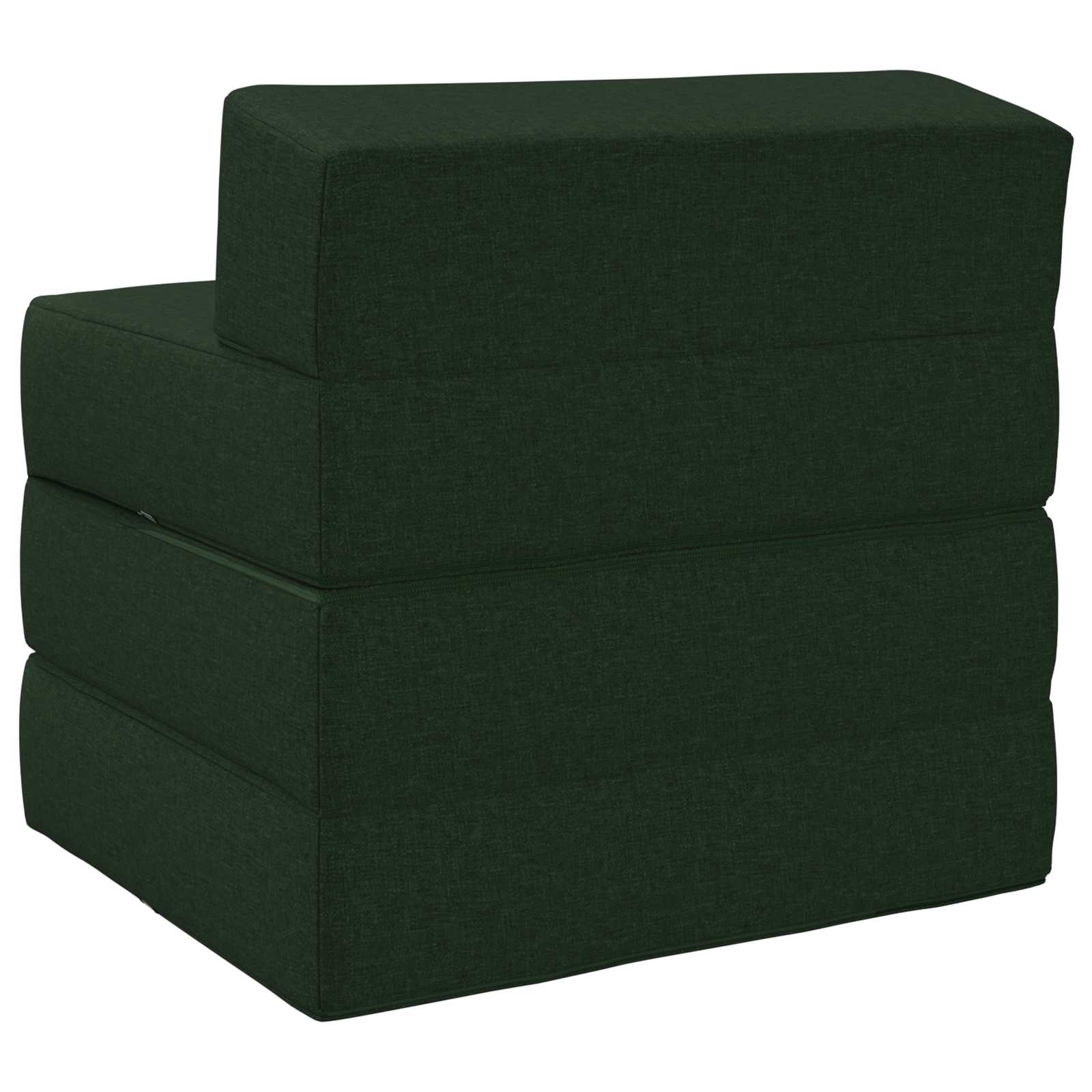 Vouwbare Bankbed Donkergroen 200 x 70 x 15 cm Stof