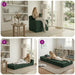 Vouwbare Bankbed Donkergroen 200 x 70 x 15 cm Stof
