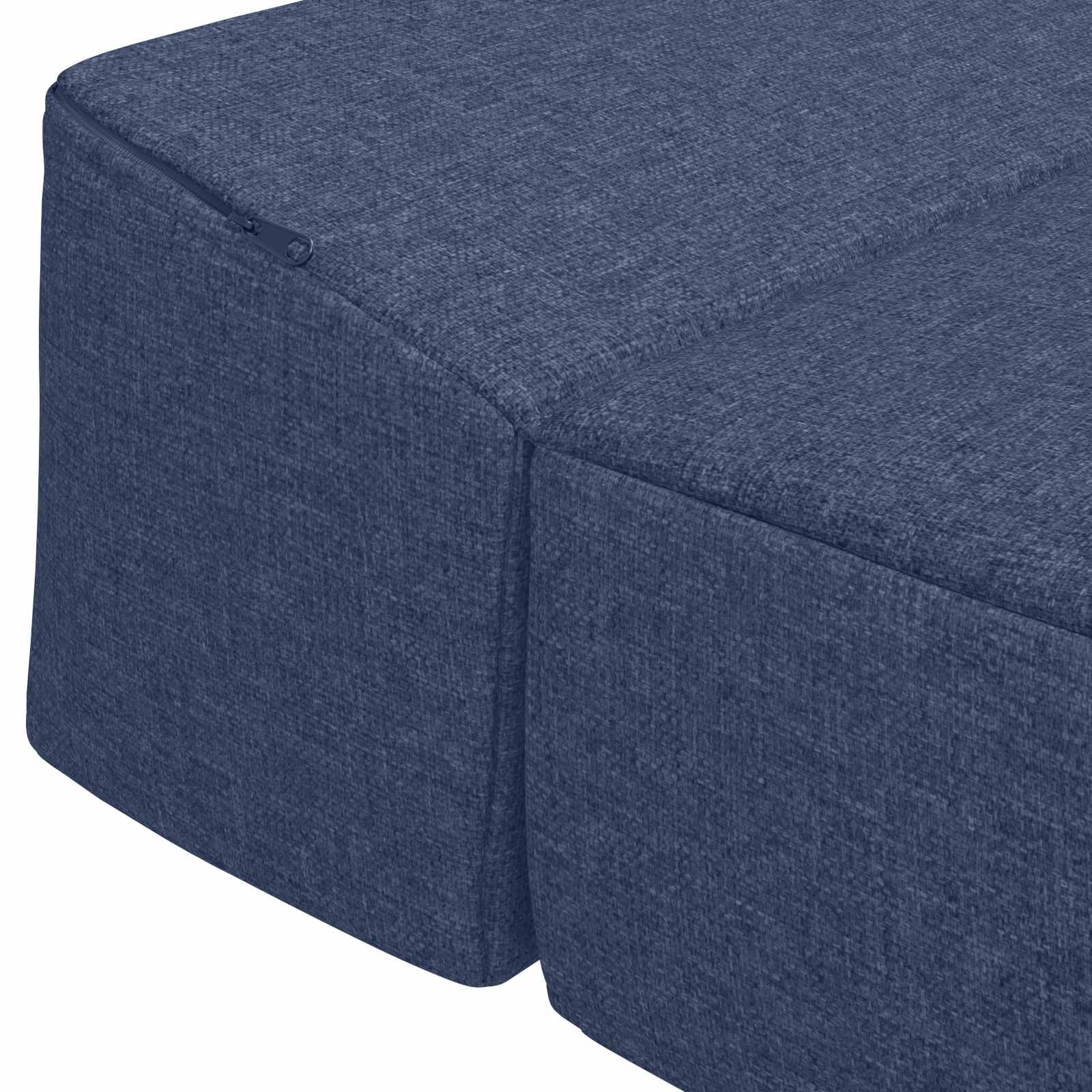 Vouwbare Bankbed Blauw 200 x 70 x 15 cm Stof