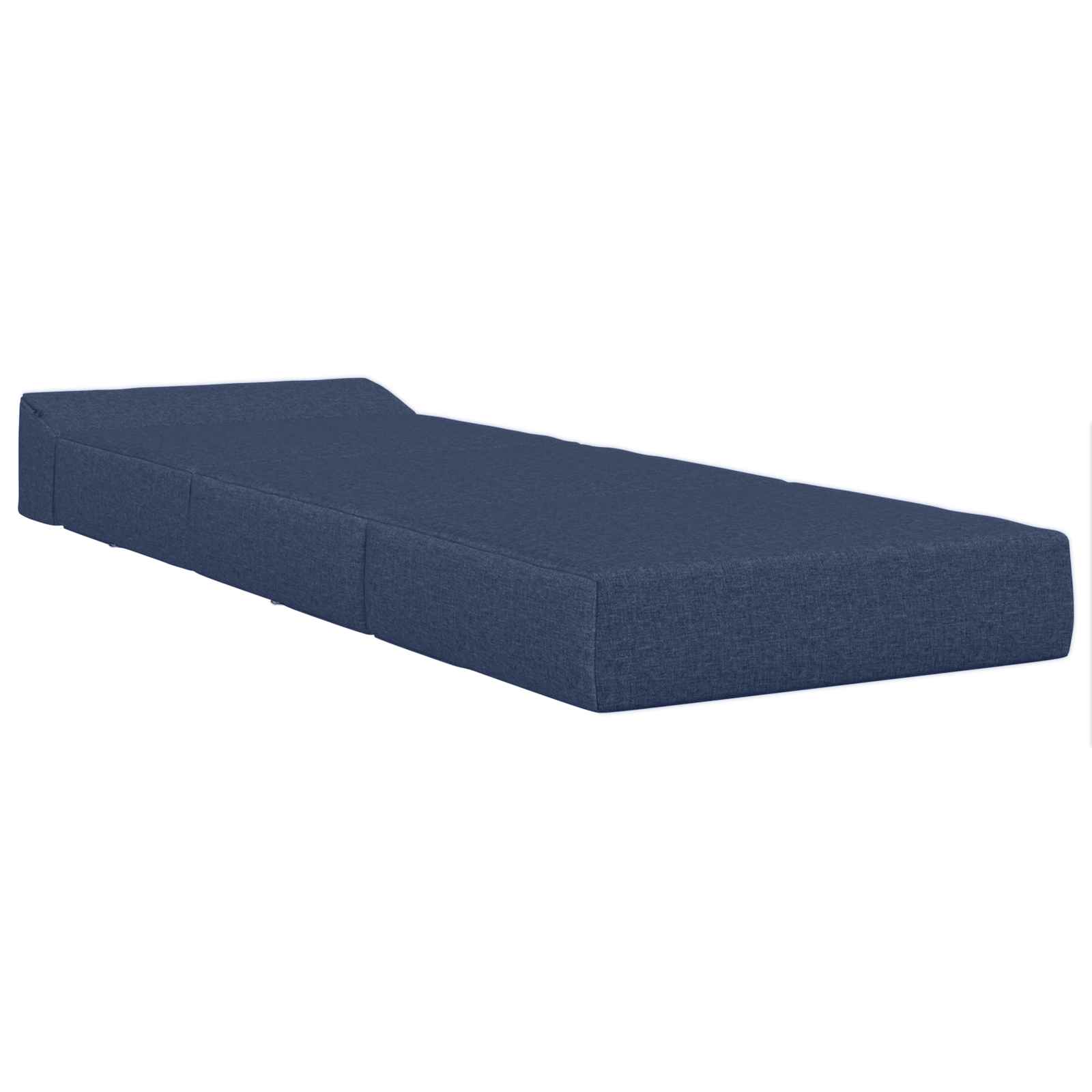 Vouwbare Bankbed Blauw 200 x 70 x 15 cm Stof