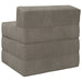 Vouwbare Bankbed Lichtgrijs 200 x 70 x 15 cm Fluweel