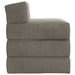 Vouwbare Bankbed Lichtgrijs 200 x 70 x 15 cm Fluweel