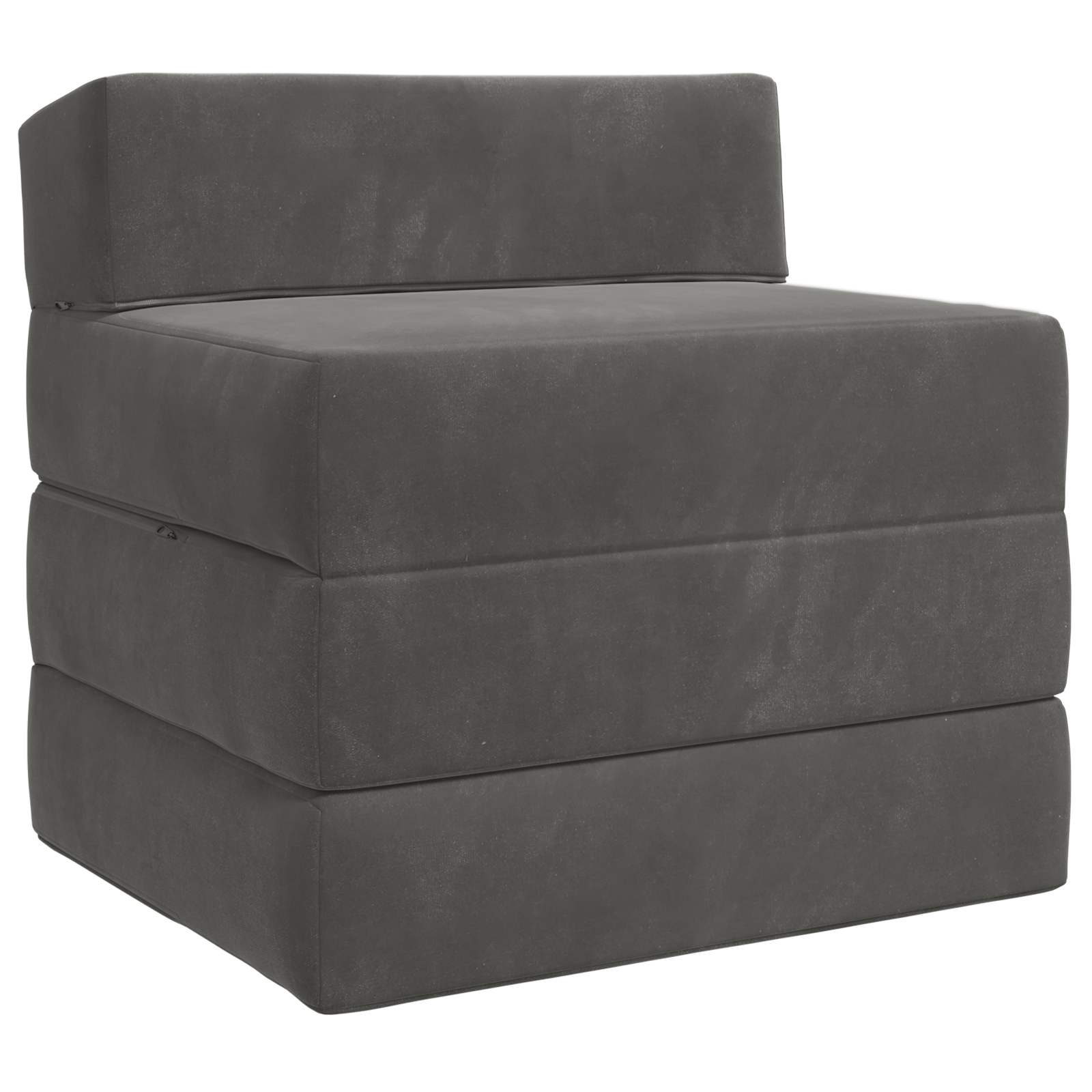 Vouwbare Bankbed Donkergrijs 200 x 70 x 15 cm Fluweel