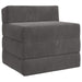 Vouwbare Bankbed Donkergrijs 200 x 70 x 15 cm Fluweel