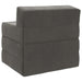 Vouwbare Bankbed Donkergrijs 200 x 70 x 15 cm Fluweel