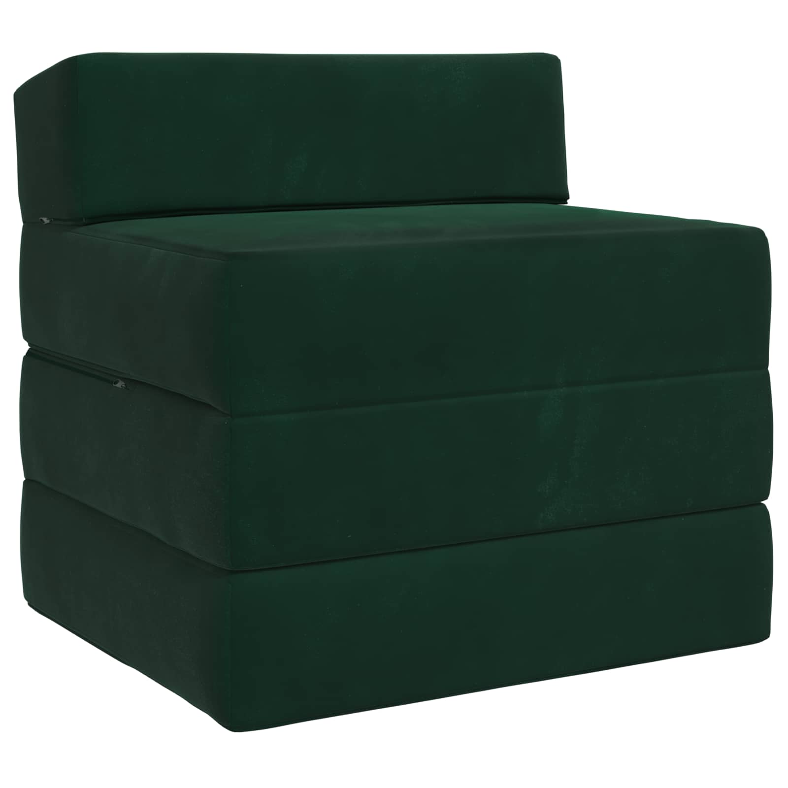 Vouwbare Bankbed Donkergroen 200 x 70 x 15 cm Fluweel