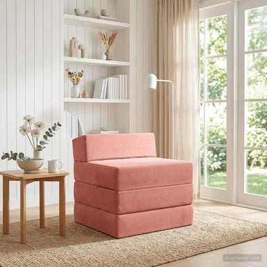 Vouwbare Bankbed Roze 200 x 70 x 15 cm Fluweel