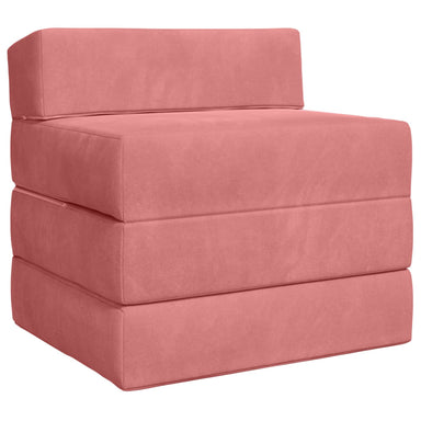 Vouwbare Bankbed Roze 200 x 70 x 15 cm Fluweel