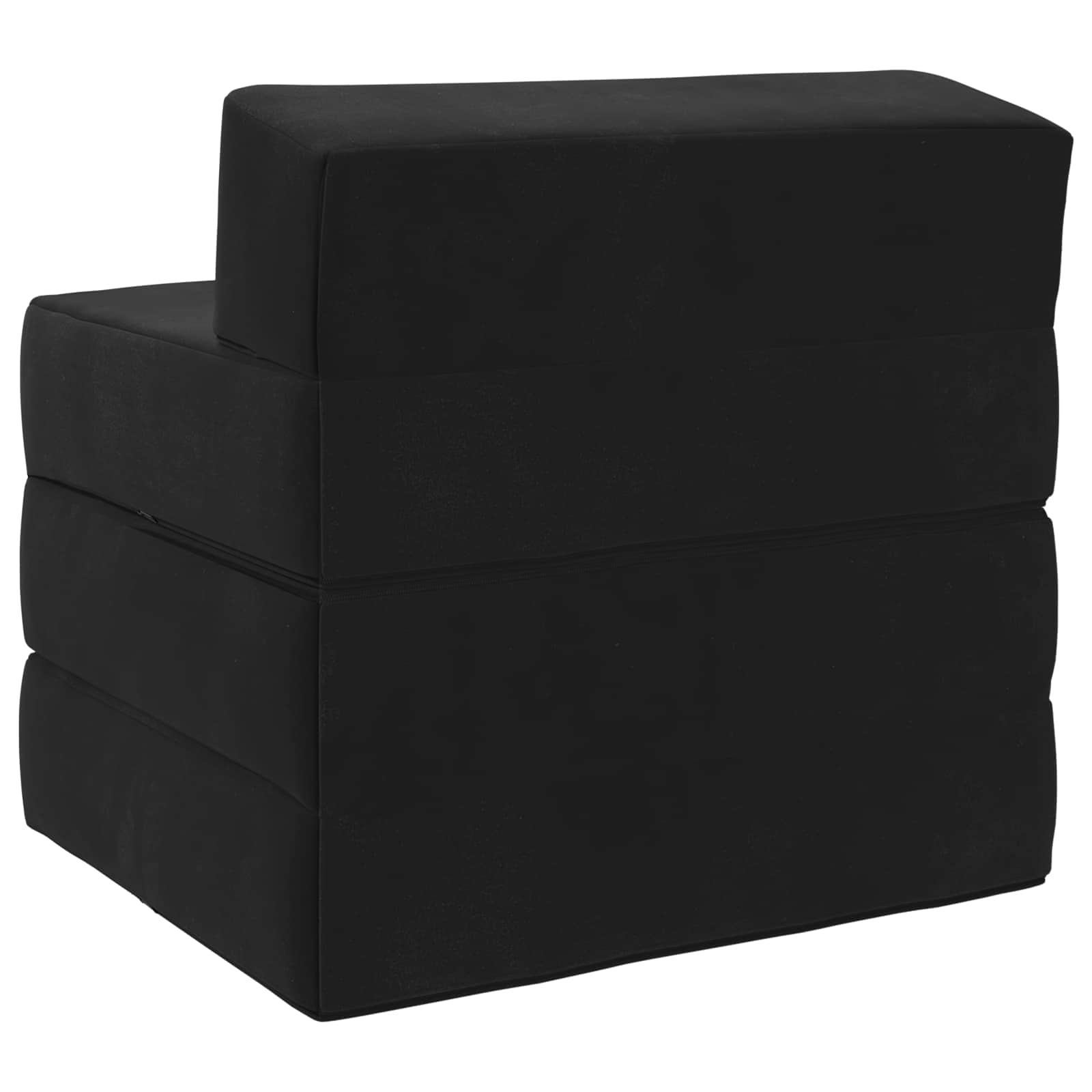 Vouwbare Bankbed Zwart 200 x 70 x 15 cm Fluweel