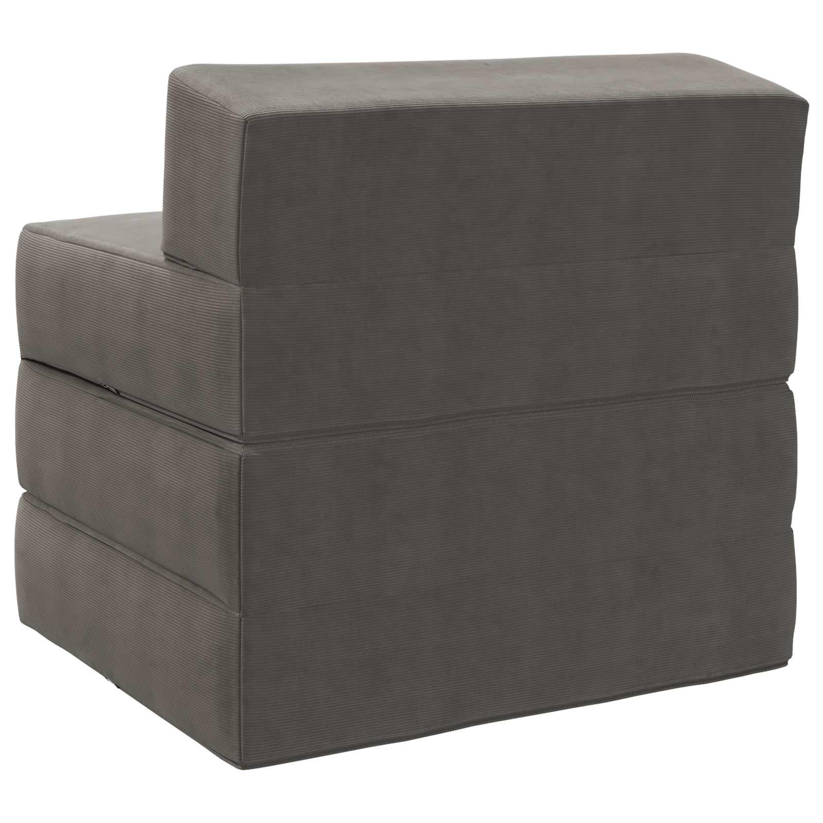 Vouwbare Bankbed Lichtgrijs 200 x 70 x 15 cm Katoen Stof