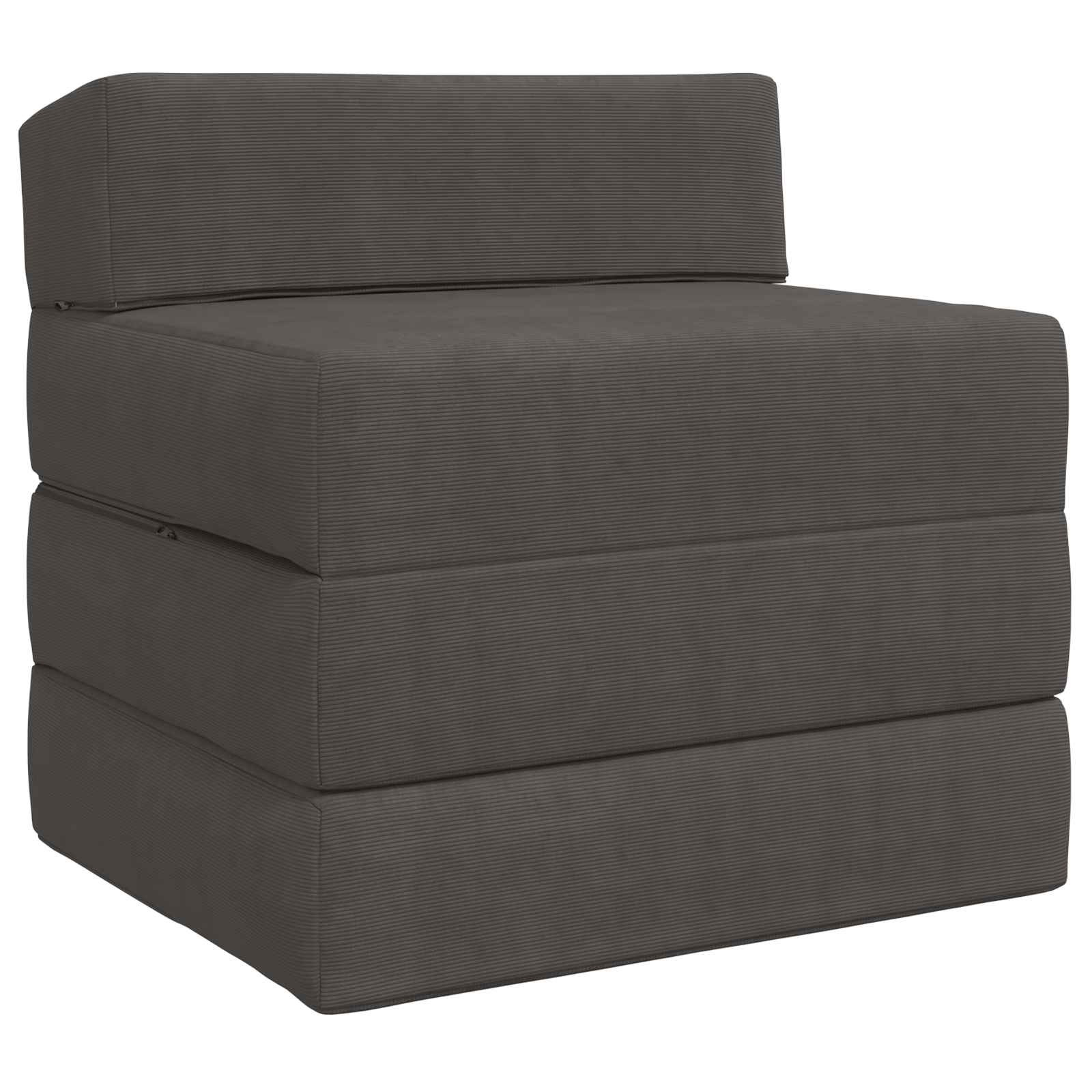 Vouwbare Bankbed Donkergrijs 200 x 70 x 15 cm Katoen Stof