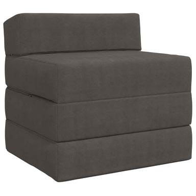 Vouwbare Bankbed Donkergrijs 200 x 70 x 15 cm Katoen Stof