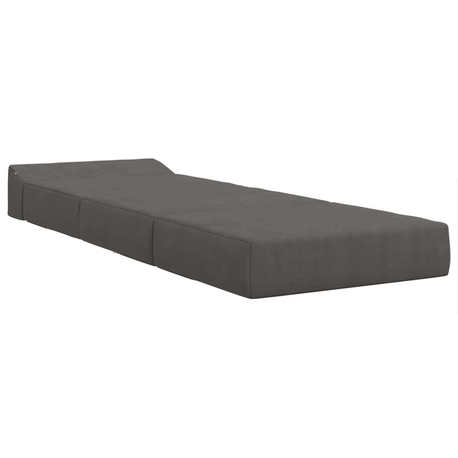 Vouwbare Bankbed Donkergrijs 200 x 70 x 15 cm Katoen Stof