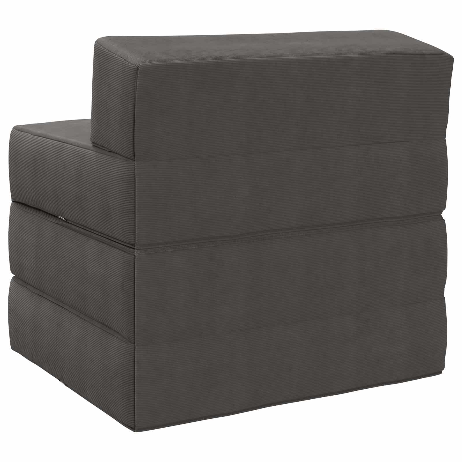 Vouwbare Bankbed Donkergrijs 200 x 70 x 15 cm Katoen Stof