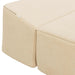 Vouwbare Bankbed Crèmekleurig 200 x 70 x 15 cm Katoen Stof