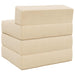 Vouwbare Bankbed Crèmekleurig 200 x 70 x 15 cm Katoen Stof