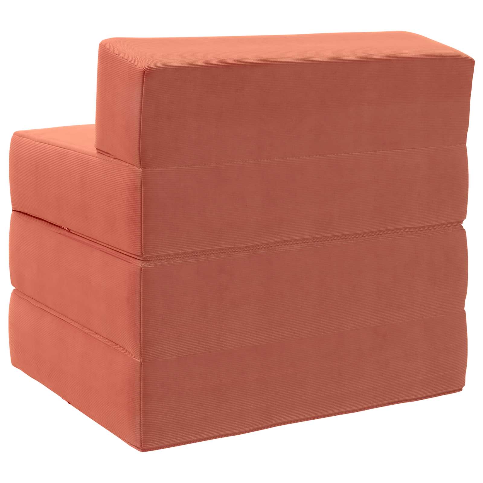 Vouwbare Bankbed Rood-oranje 200 x 70 x 15 cm Katoen Stof