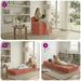 Vouwbare Bankbed Rood-oranje 200 x 70 x 15 cm Katoen Stof