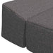 Vouwbare Bankbed Lichtgrijs 200 x 70 x 10 cm Stof