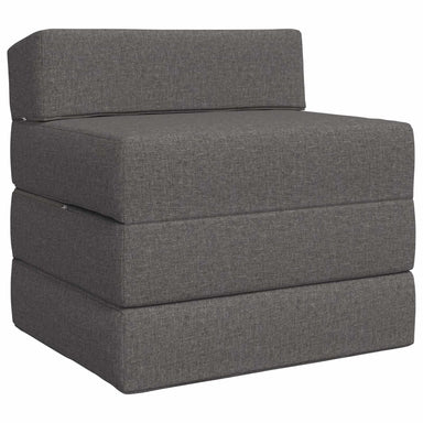 Vouwbare Bankbed Lichtgrijs 200 x 70 x 10 cm Stof